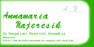 annamaria majercsik business card