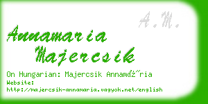 annamaria majercsik business card